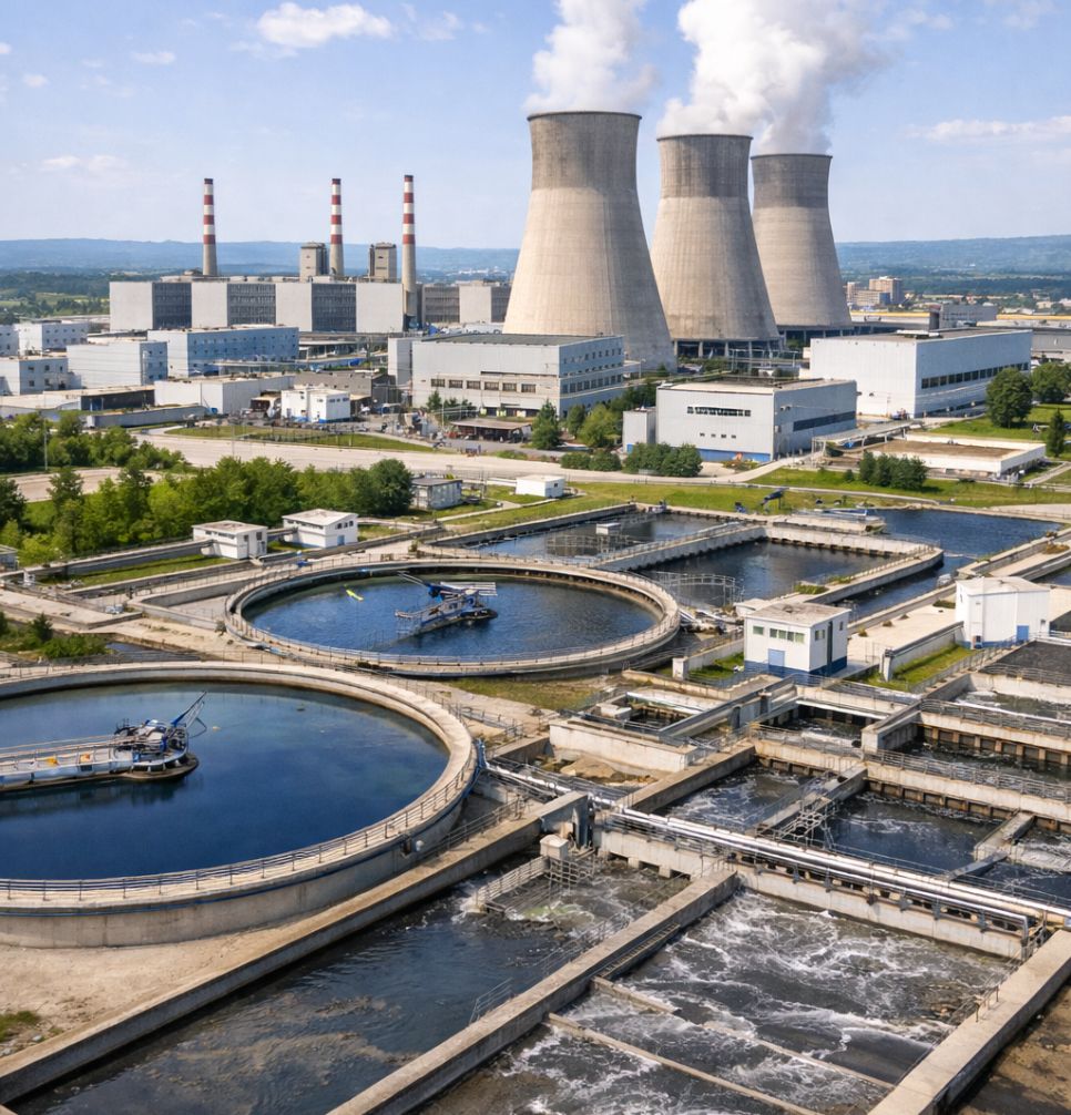 5️⃣ محطات الطاقة والمياه والصرف الصحي